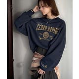 今っぽカジュアルの本命スウェット♪エンブレム風らくがき刺繍入りフロッキープリント… | Classical Elf  | 詳細画像34 