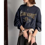 今っぽカジュアルの本命スウェット♪エンブレム風らくがき刺繍入りフロッキープリント… | Classical Elf  | 詳細画像35 