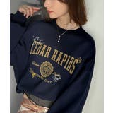 今っぽカジュアルの本命スウェット♪エンブレム風らくがき刺繍入りフロッキープリント… | Classical Elf  | 詳細画像36 