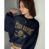 今っぽカジュアルの本命スウェット♪エンブレム風らくがき刺繍入りフロッキープリント… | Classical Elf  | 詳細画像37 