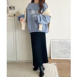 今っぽカジュアルの本命スウェット♪エンブレム風らくがき刺繍入りフロッキープリント… | Classical Elf  | 詳細画像43 