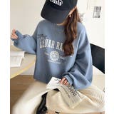 今っぽカジュアルの本命スウェット♪エンブレム風らくがき刺繍入りフロッキープリント… | Classical Elf  | 詳細画像45 