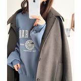 今っぽカジュアルの本命スウェット♪エンブレム風らくがき刺繍入りフロッキープリント… | Classical Elf  | 詳細画像48 