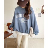 今っぽカジュアルの本命スウェット♪エンブレム風らくがき刺繍入りフロッキープリント… | Classical Elf  | 詳細画像49 