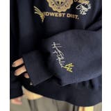 今っぽカジュアルの本命スウェット♪エンブレム風らくがき刺繍入りフロッキープリント… | Classical Elf  | 詳細画像52 