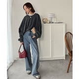 レトロデザインに釘付け！ピグメント加工刺繍ロゴ裏毛オーバーサイズプルオーバー（長… | Classical Elf  | 詳細画像7 