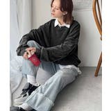 レトロデザインに釘付け！ピグメント加工刺繍ロゴ裏毛オーバーサイズプルオーバー（長… | Classical Elf  | 詳細画像11 