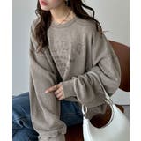 レトロデザインに釘付け！ピグメント加工刺繍ロゴ裏毛オーバーサイズプルオーバー（長… | Classical Elf  | 詳細画像15 