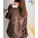 ブラウン | 大人カジュアルに最適解。サイン刺繍裏毛スウェット | Classical Elf 