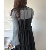 二度見の華やかさ。シャギーニット×ティアードキャミワンピースセット | Classical Elf | 詳細画像9