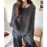 二度見の華やかさ。シャギーニット×ティアードキャミワンピースセット | Classical Elf | 詳細画像11