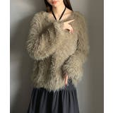 二度見の華やかさ。シャギーニット×ティアードキャミワンピースセット | Classical Elf | 詳細画像14