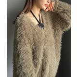 二度見の華やかさ。シャギーニット×ティアードキャミワンピースセット | Classical Elf | 詳細画像16