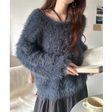 二度見の華やかさ。シャギーニット×ティアードキャミワンピースセット | Classical Elf | 詳細画像27