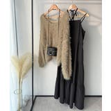 二度見の華やかさ。シャギーニット×ティアードキャミワンピースセット | Classical Elf | 詳細画像40