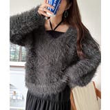 二度見の華やかさ。シャギーニット×ティアードキャミワンピースセット | Classical Elf | 詳細画像4