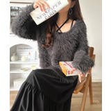 二度見の華やかさ。シャギーニット×ティアードキャミワンピースセット | Classical Elf | 詳細画像6