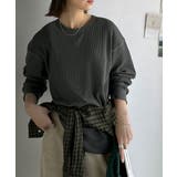 ニュアンスカラーで垢抜けお洒落♪綿100％ガゼット付きワッフルロンT（長袖） | Classical Elf  | 詳細画像19 