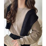 ニュアンスカラーで垢抜けお洒落♪綿100％ガゼット付きワッフルロンT（長袖） | Classical Elf  | 詳細画像23 