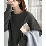 チャコール | ニュアンスカラーで垢抜けお洒落♪綿100％ガゼット付きワッフルロンT（長袖） | Classical Elf 