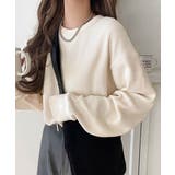 ニュアンスカラーで垢抜けお洒落♪綿100％ガゼット付きワッフルロンT（長袖） | Classical Elf  | 詳細画像1 