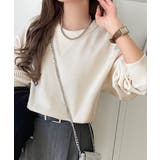 ニュアンスカラーで垢抜けお洒落♪綿100％ガゼット付きワッフルロンT（長袖） | Classical Elf  | 詳細画像5 