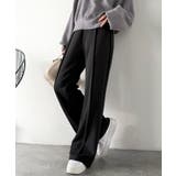 大人脚長シルエット♪ダンボール素材ピンタックフレアパンツ | Classical Elf  | 詳細画像7 