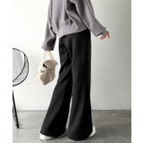 大人脚長シルエット♪ダンボール素材ピンタックフレアパンツ | Classical Elf  | 詳細画像8 