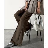 大人脚長シルエット♪ダンボール素材ピンタックフレアパンツ | Classical Elf  | 詳細画像11 