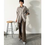 大人脚長シルエット♪ダンボール素材ピンタックフレアパンツ | Classical Elf  | 詳細画像13 