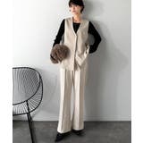 大人脚長シルエット♪ダンボール素材ピンタックフレアパンツ | Classical Elf  | 詳細画像17 