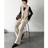 大人脚長シルエット♪ダンボール素材ピンタックフレアパンツ | Classical Elf  | 詳細画像20 