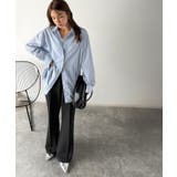 大人脚長シルエット♪ダンボール素材ピンタックフレアパンツ | Classical Elf  | 詳細画像2 