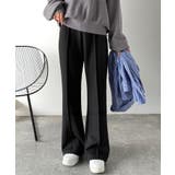 大人脚長シルエット♪ダンボール素材ピンタックフレアパンツ | Classical Elf  | 詳細画像3 