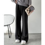 大人脚長シルエット♪ダンボール素材ピンタックフレアパンツ | Classical Elf  | 詳細画像4 