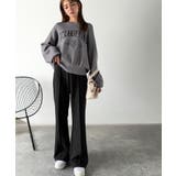 大人脚長シルエット♪ダンボール素材ピンタックフレアパンツ | Classical Elf  | 詳細画像6 