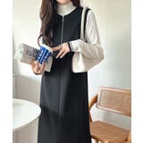 肉厚素材が気になるスタイルをカバー♪前後2wayダンボールハーフジップジャンプス… | Classical Elf  | 詳細画像9 