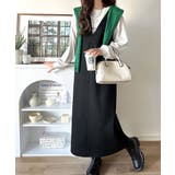 肉厚素材が気になるスタイルをカバー♪前後2wayダンボールハーフジップジャンプス… | Classical Elf  | 詳細画像10 