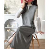 肉厚素材が気になるスタイルをカバー♪前後2wayダンボールハーフジップジャンプス… | Classical Elf  | 詳細画像16 