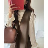 肉厚素材が気になるスタイルをカバー♪前後2wayダンボールハーフジップジャンプス… | Classical Elf  | 詳細画像21 