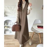 肉厚素材が気になるスタイルをカバー♪前後2wayダンボールハーフジップジャンプス… | Classical Elf  | 詳細画像22 