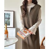 肉厚素材が気になるスタイルをカバー♪前後2wayダンボールハーフジップジャンプス… | Classical Elf  | 詳細画像25 