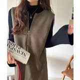 肉厚素材が気になるスタイルをカバー♪前後2wayダンボールハーフジップジャンプス… | Classical Elf  | 詳細画像28 