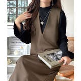 肉厚素材が気になるスタイルをカバー♪前後2wayダンボールハーフジップジャンプス… | Classical Elf  | 詳細画像32 