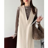 肉厚素材が気になるスタイルをカバー♪前後2wayダンボールハーフジップジャンプス… | Classical Elf  | 詳細画像35 