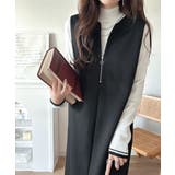 肉厚素材が気になるスタイルをカバー♪前後2wayダンボールハーフジップジャンプス… | Classical Elf  | 詳細画像4 