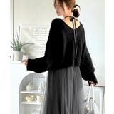 ブラック×チャコール | 褒められワンピ♪マルチwayニット×チュールワンピースセット（セットアイテム） | Classical Elf 