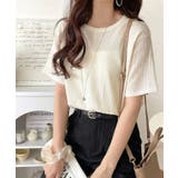 アイボリー | 軽やか涼感、さらり抜け感。楊柳ベーシックTシャツ(半袖) | Classical Elf 