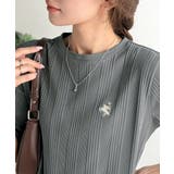 品よく、すっと、毎日に馴染む。オーガニックコットンランダムリブ胸元刺繍Tシャツ（… | Classical Elf  | 詳細画像39 