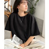 ラフなのに品よく見える。軽やかぽこぽこフクレジャガードトップス（半袖） | Classical Elf  | 詳細画像19 